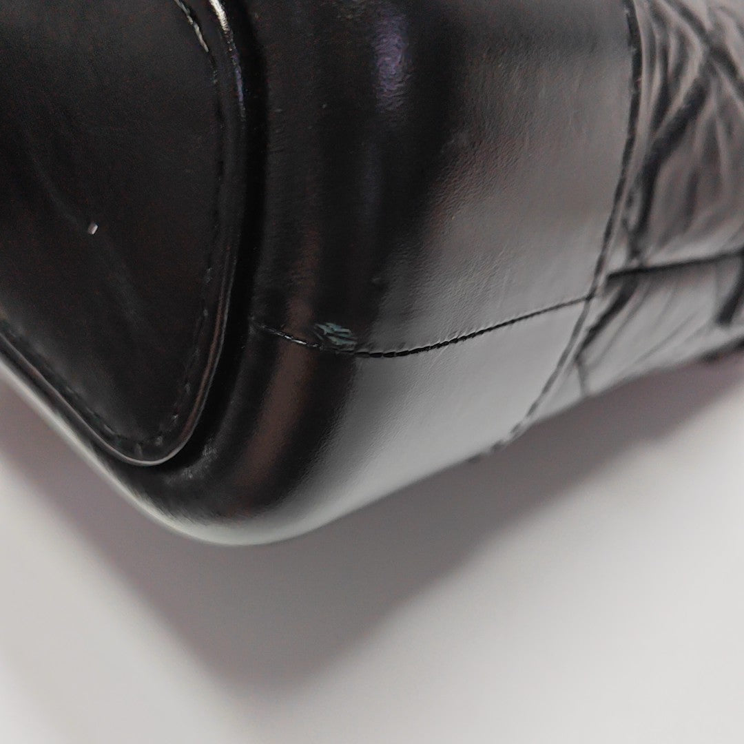GABRIELLE Small Quilted Calfskin Black