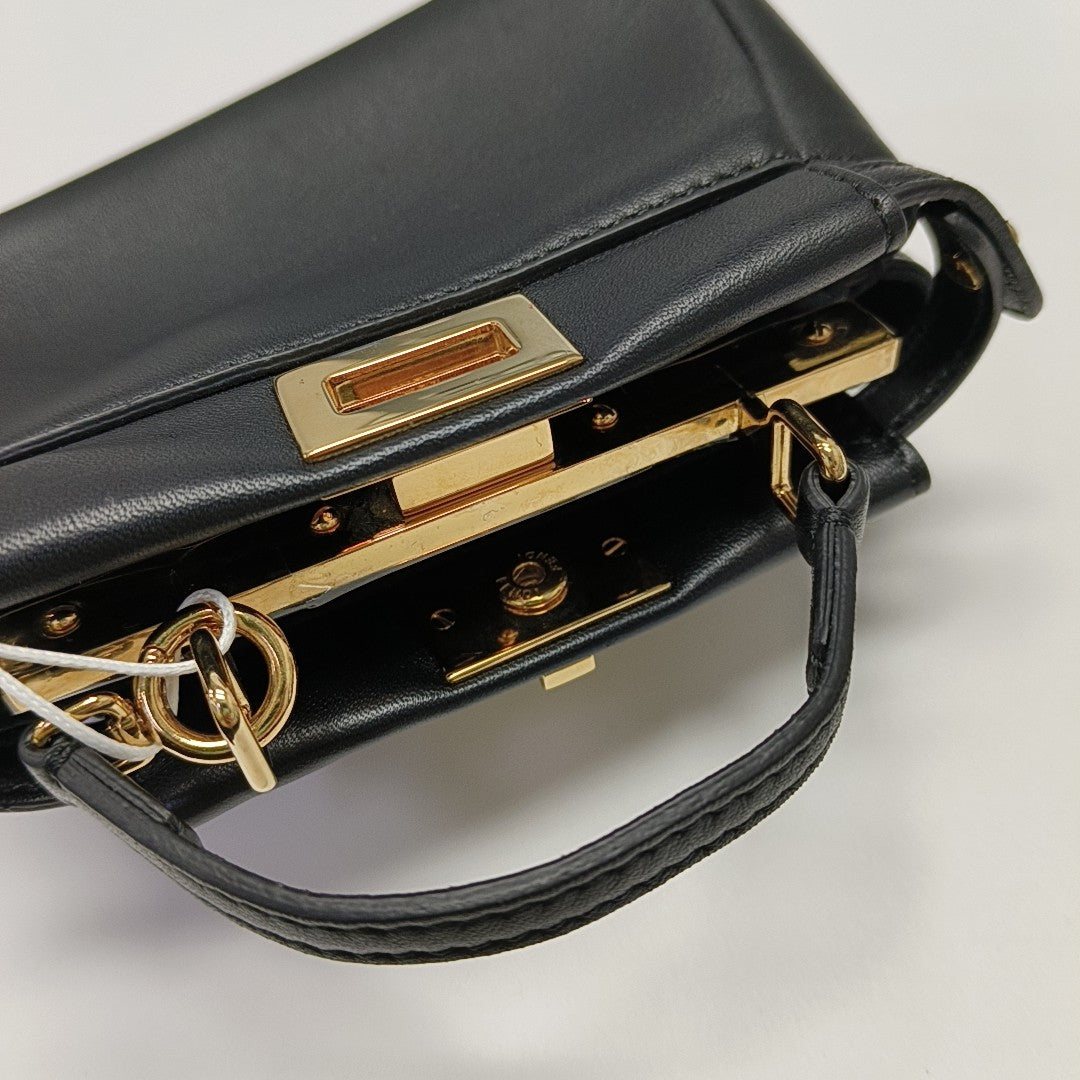 Peekaboo Mini Lambskin Black