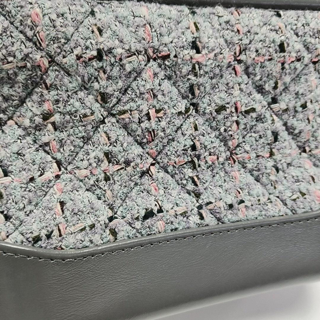 Authenticated pre-owned  GABRIELLE Small Quilted Wool Grey - Shoulder Bag at Looply
