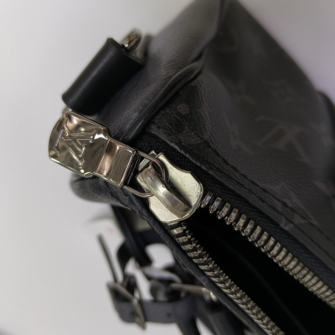 KEEPALL 25 Monogram Coated Canvas Black