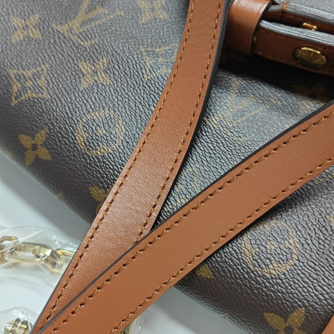 DAUPHINE MM Monogram Coated Canvas Brown