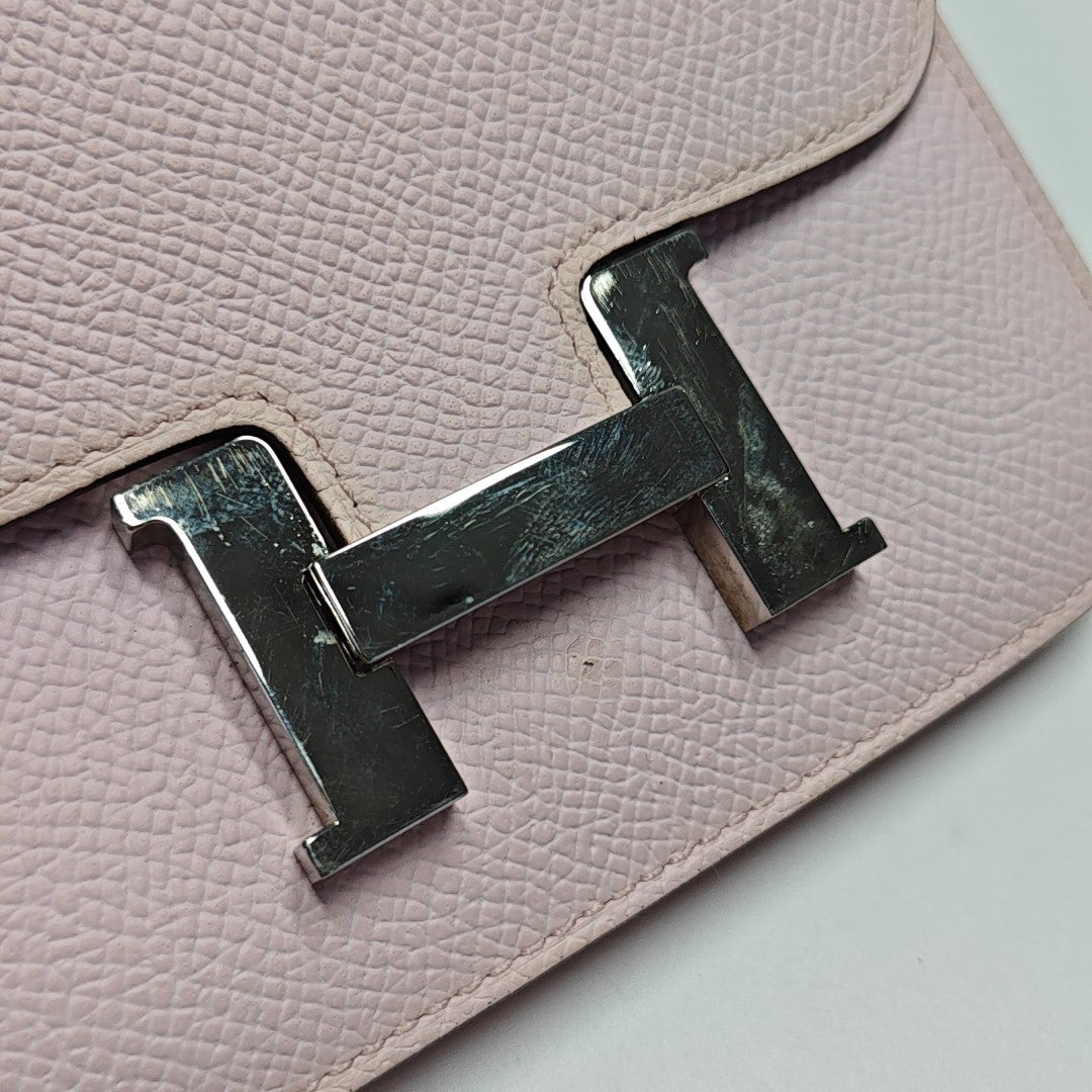 Constance Slim Epsom Pink Card Holder