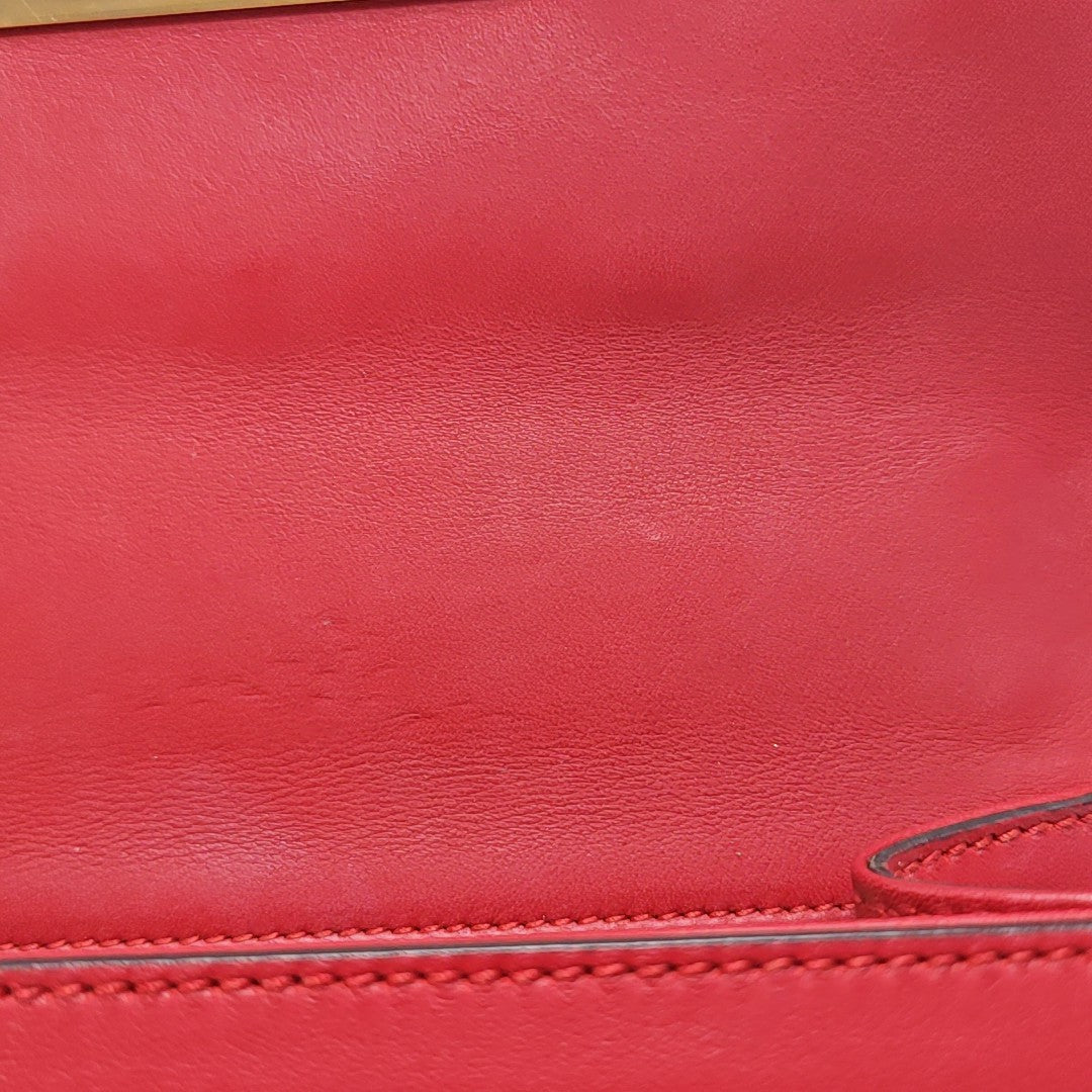 Padlock Small Calfskin Red