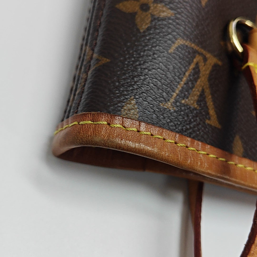 NEVERFULL MM Monogram Coated Canvas Brown