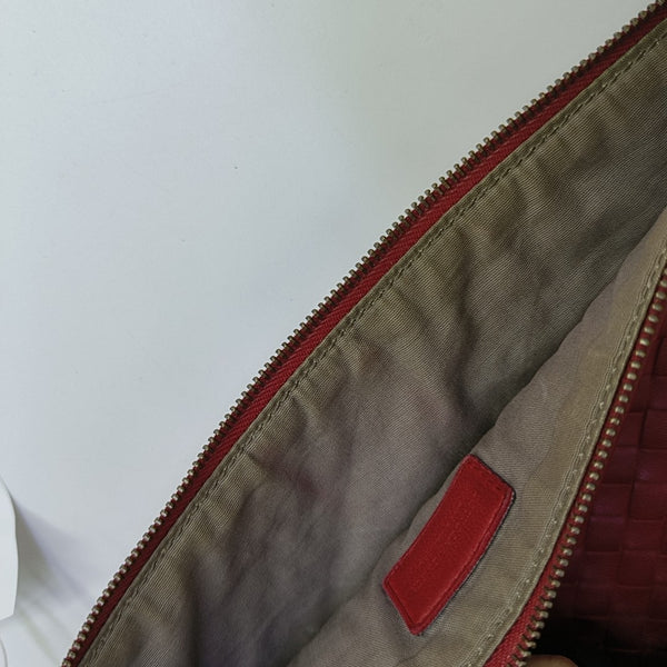 Calfskin Clutch Red