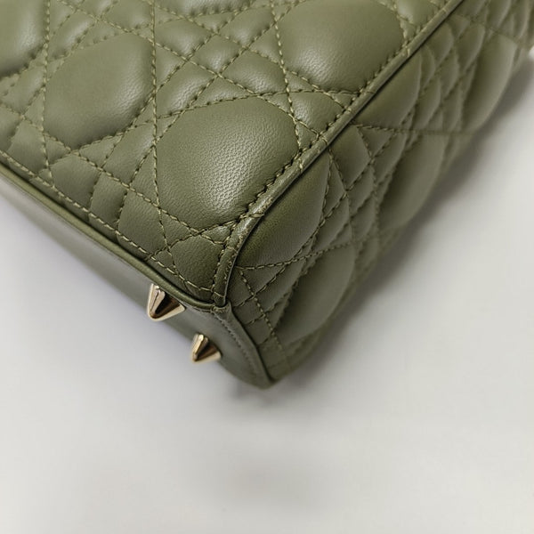 Lady Dior Small Cannage Lambskin Green