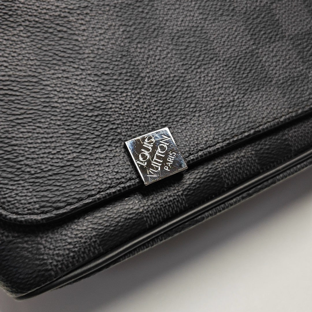 DISTRICT MM Damier Graphite Coated Canvas Gray