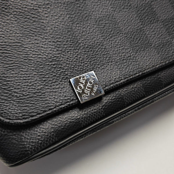DISTRICT MM Damier Graphite Coated Canvas Gray