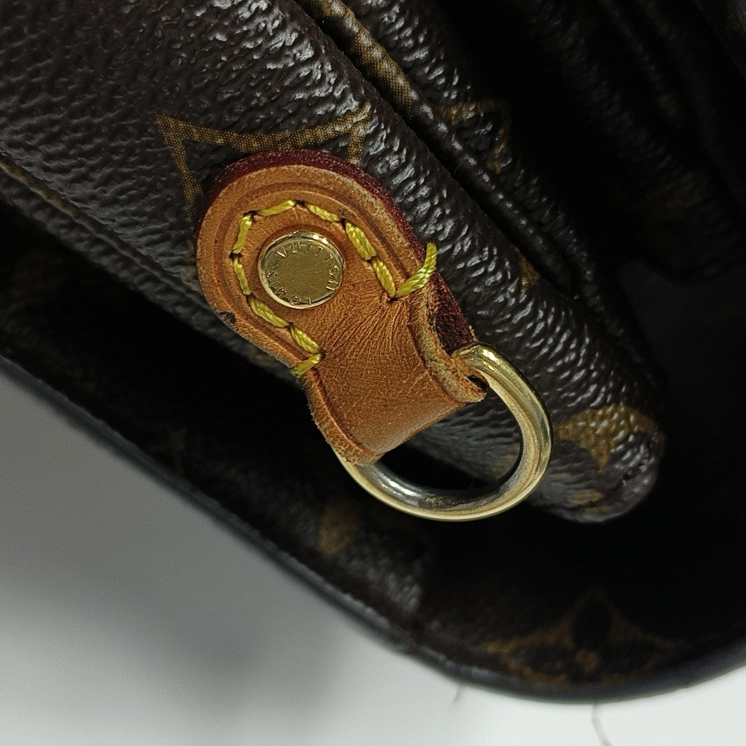 MÉTIS MM Monogram Coated Canvas Brown