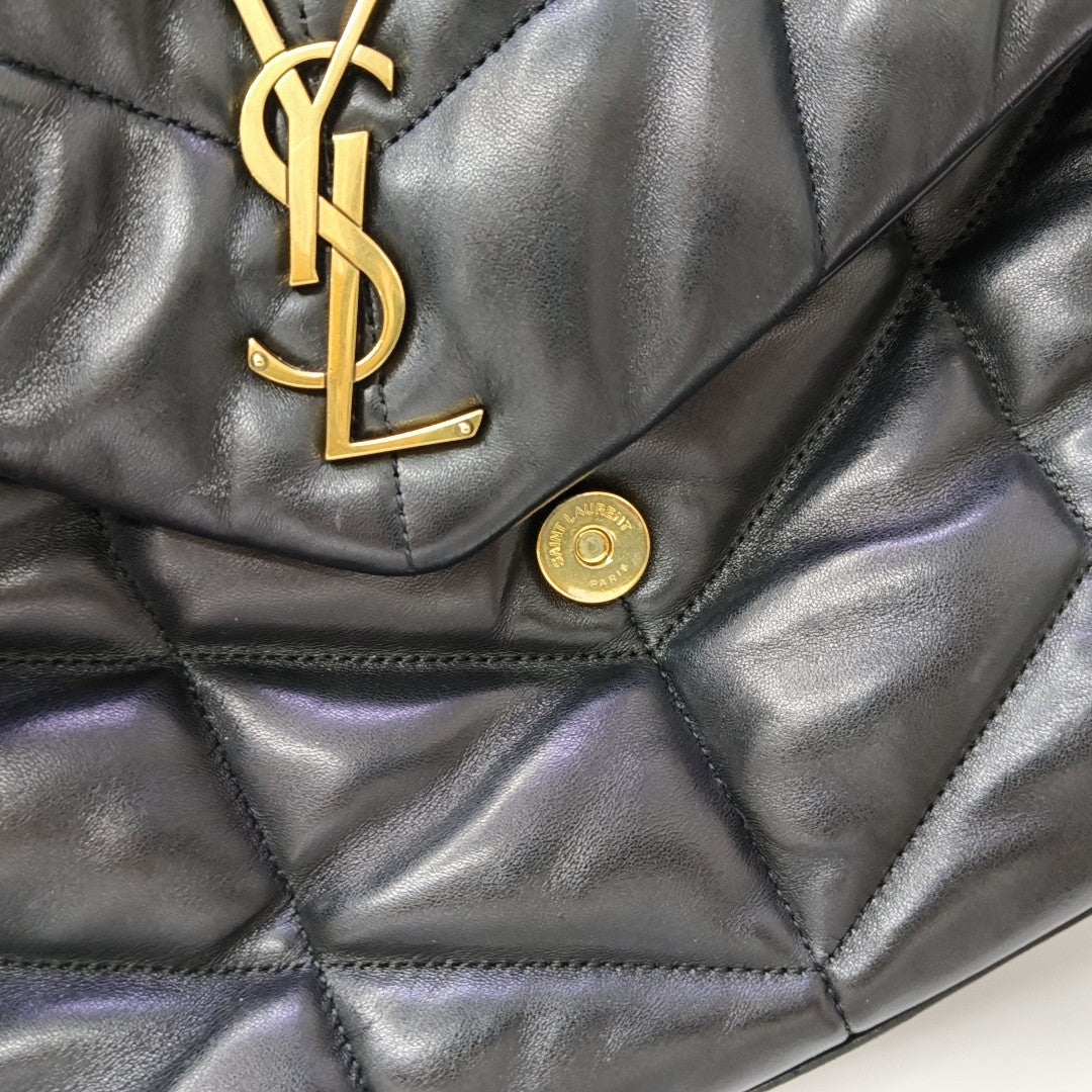 PUFFER Small Quilted Lambskin Black