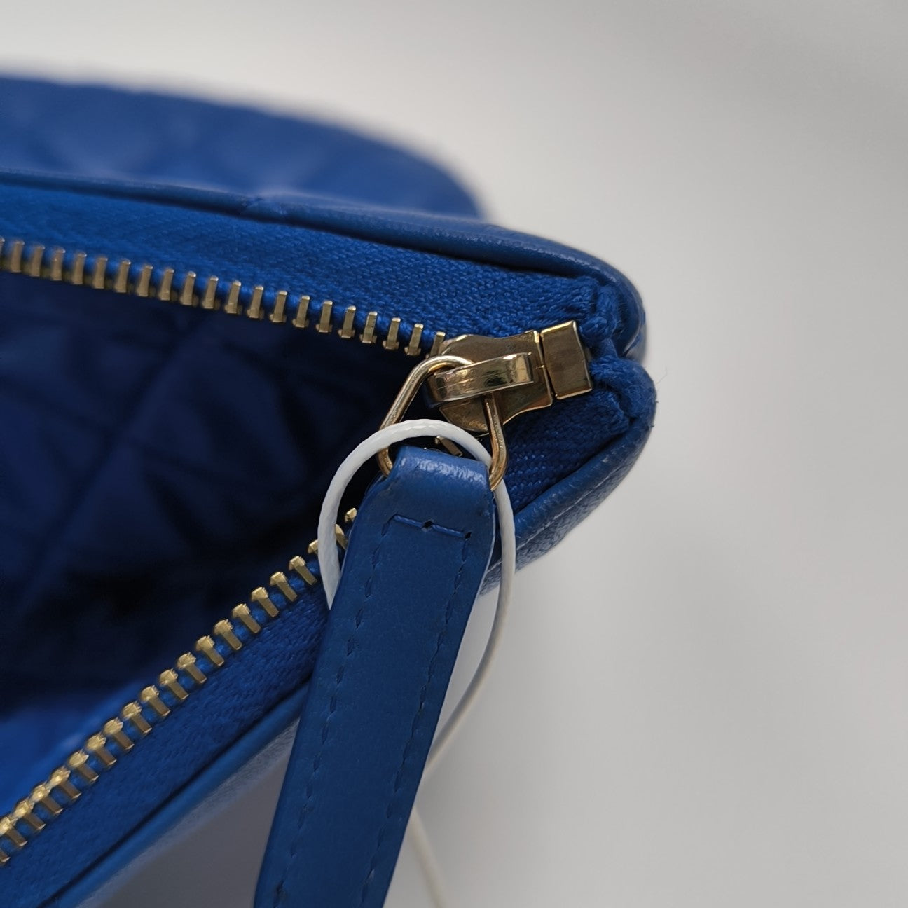 Quilted Lambskin Clutch Large Blue