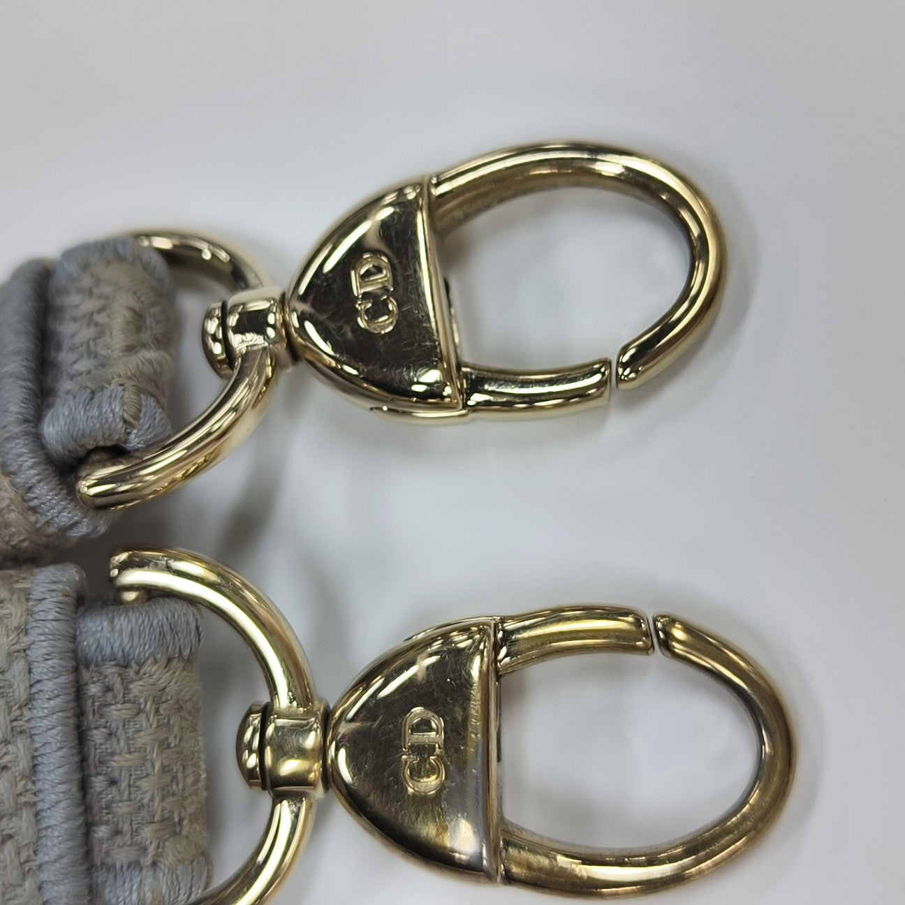 Lady D-Lite Medium Cannage Canvas Gray