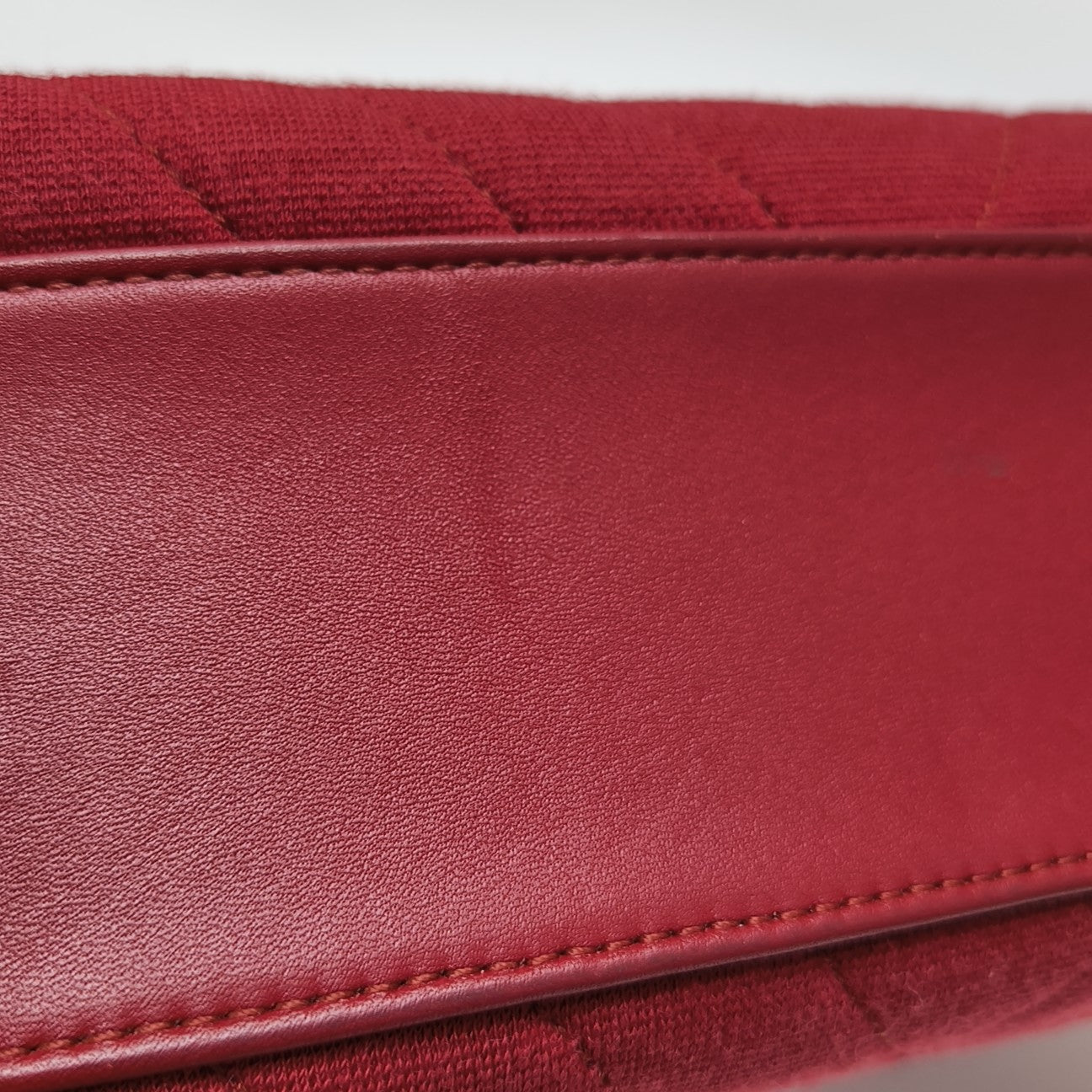 COCO HANDLE Small Chevron Fabric Red