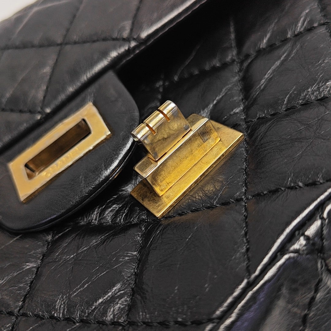 2.55 227 (jumbo) Quilted Calfskin Black