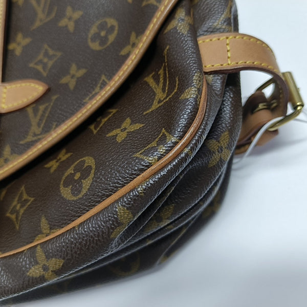 SAUMUR 30 Monogram Coated Canvas Brown