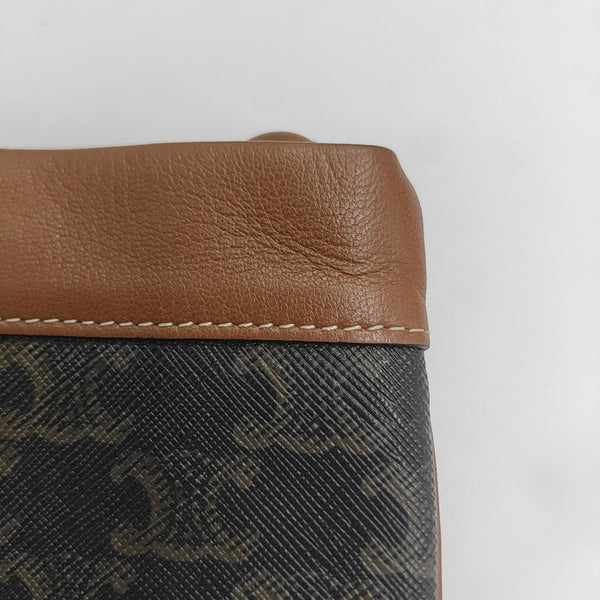 TRIOMPHE Small Coated Canvas Brown