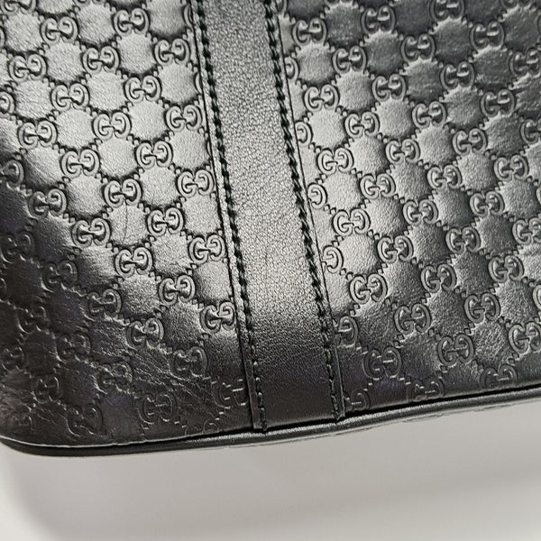 Microguccissima Monogram Calfskin Black