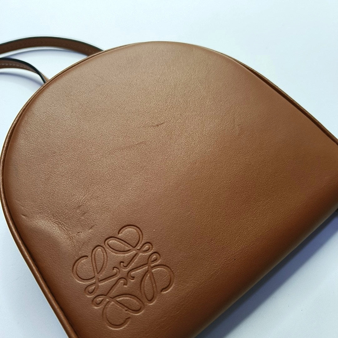 Authenticated pre-owned  Heel Small Calfskin Brown - Shoulder Bag at Looply