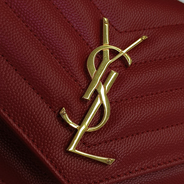 MONOGRAM Medium Chevron Calfskin Red