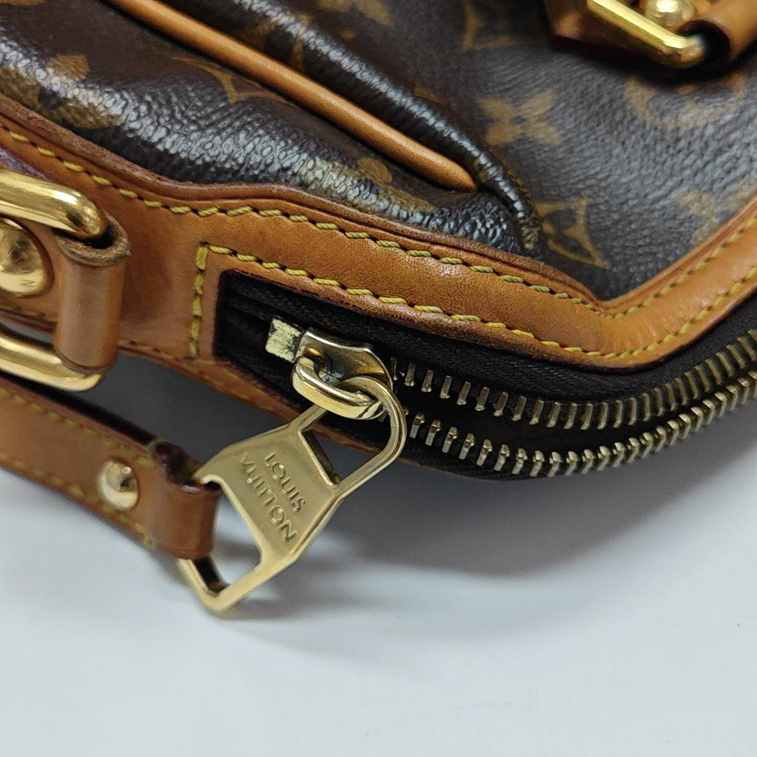 RETIRO NM Monogram Coated Canvas Brown