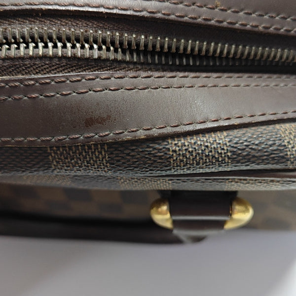 DUOMO Damier Ebene Coated Canvas Brown
