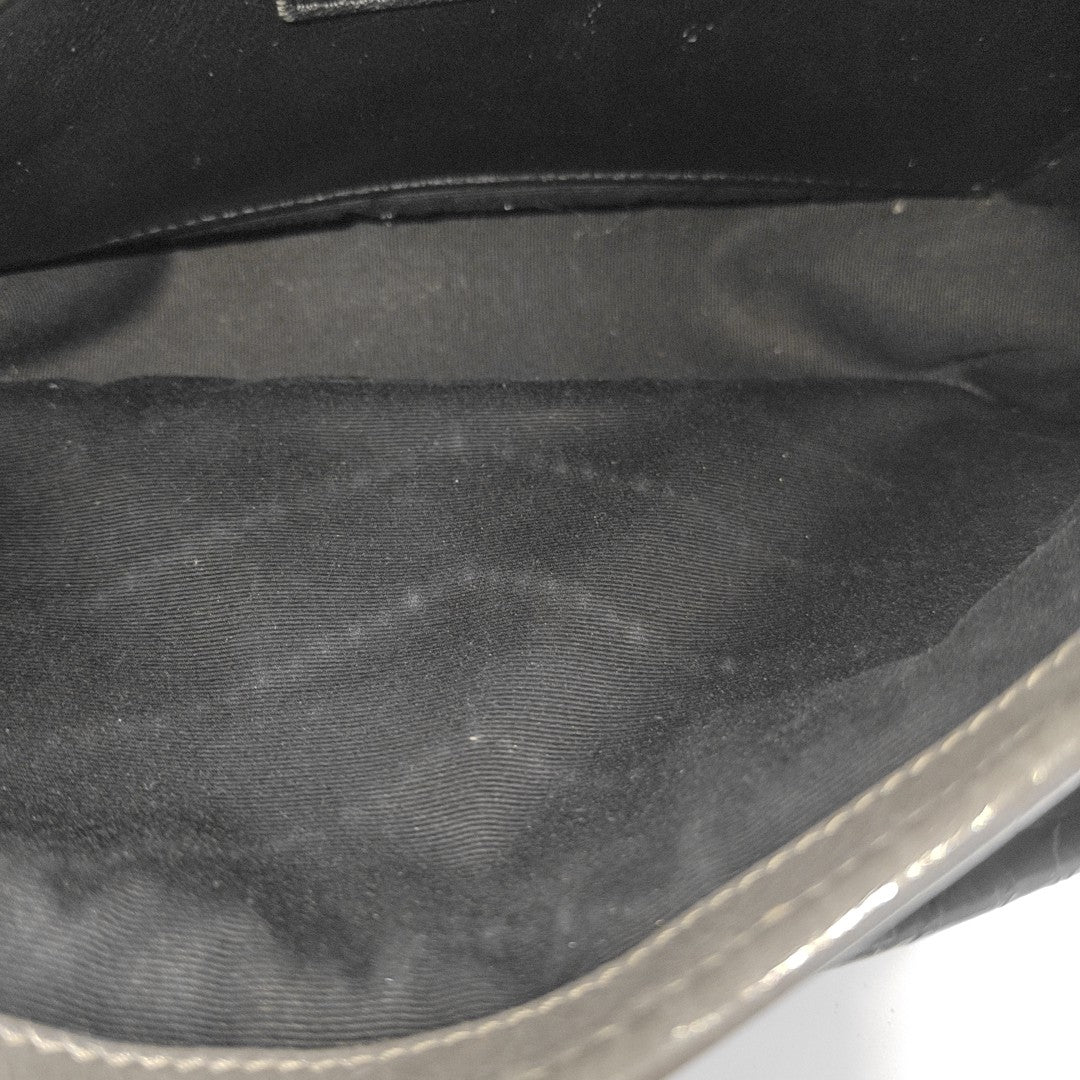 NIKI Small Chevron Calfskin Gray