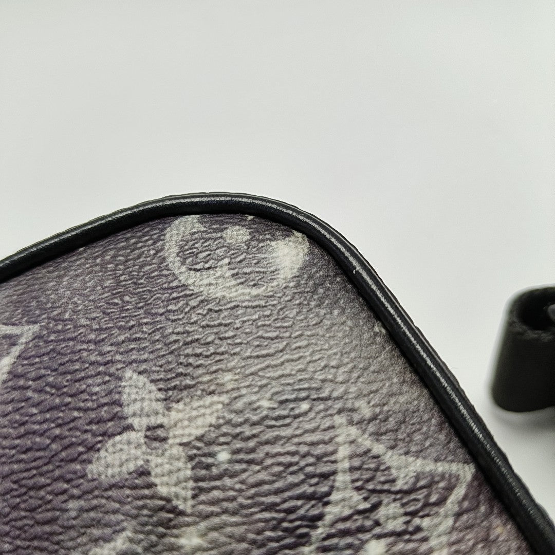 ALPHA Monogram Coated Canvas Gray