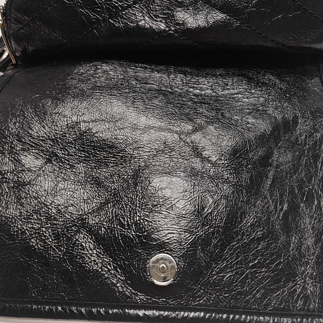 Calfskin Shoulder Bag Black
