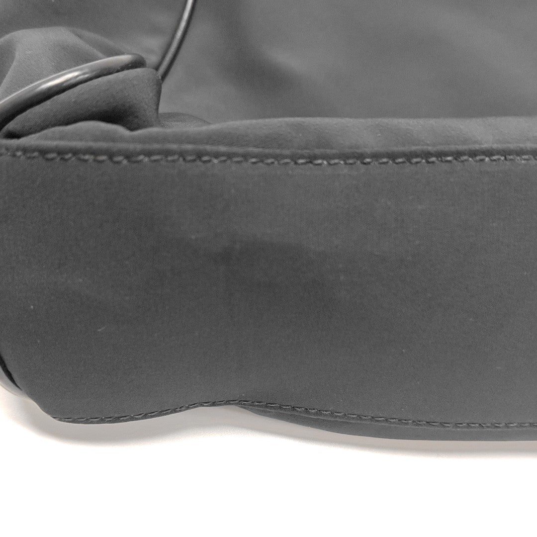 Nylon Top Handle Bag Black