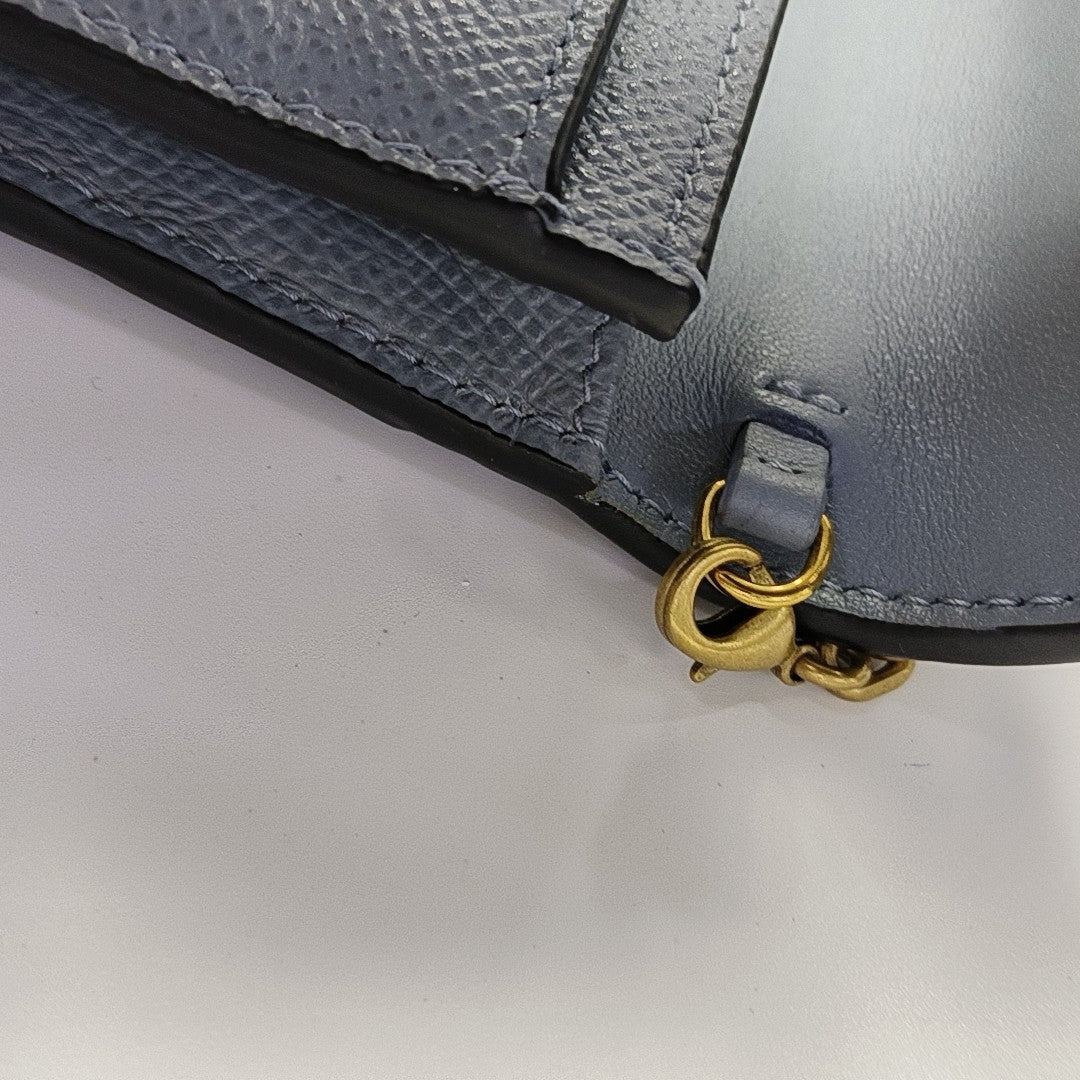 Saddle Mini Calfskin Blue