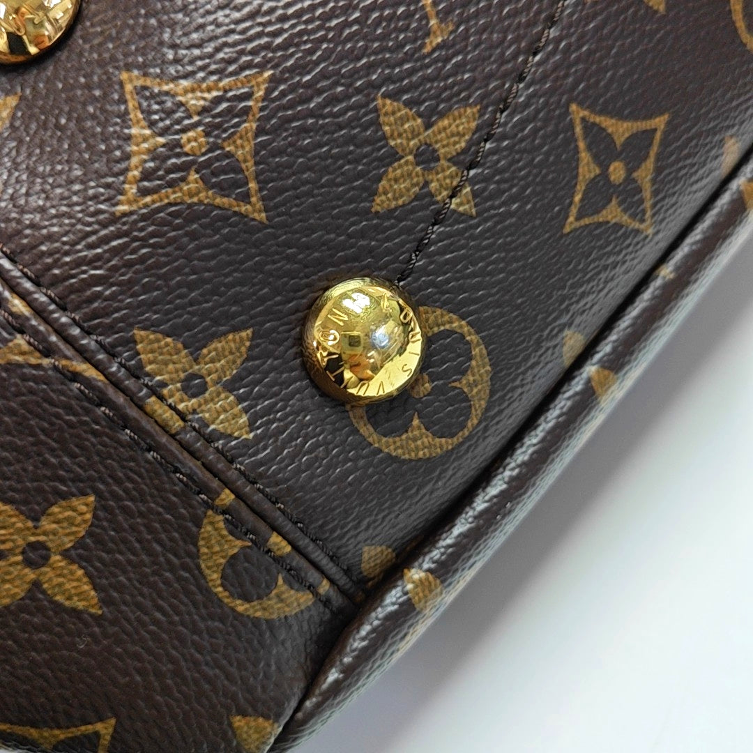 Authenticated pre-owned  PALLAS Monogram Coated Canvas Brown - Tote Bag at Looply