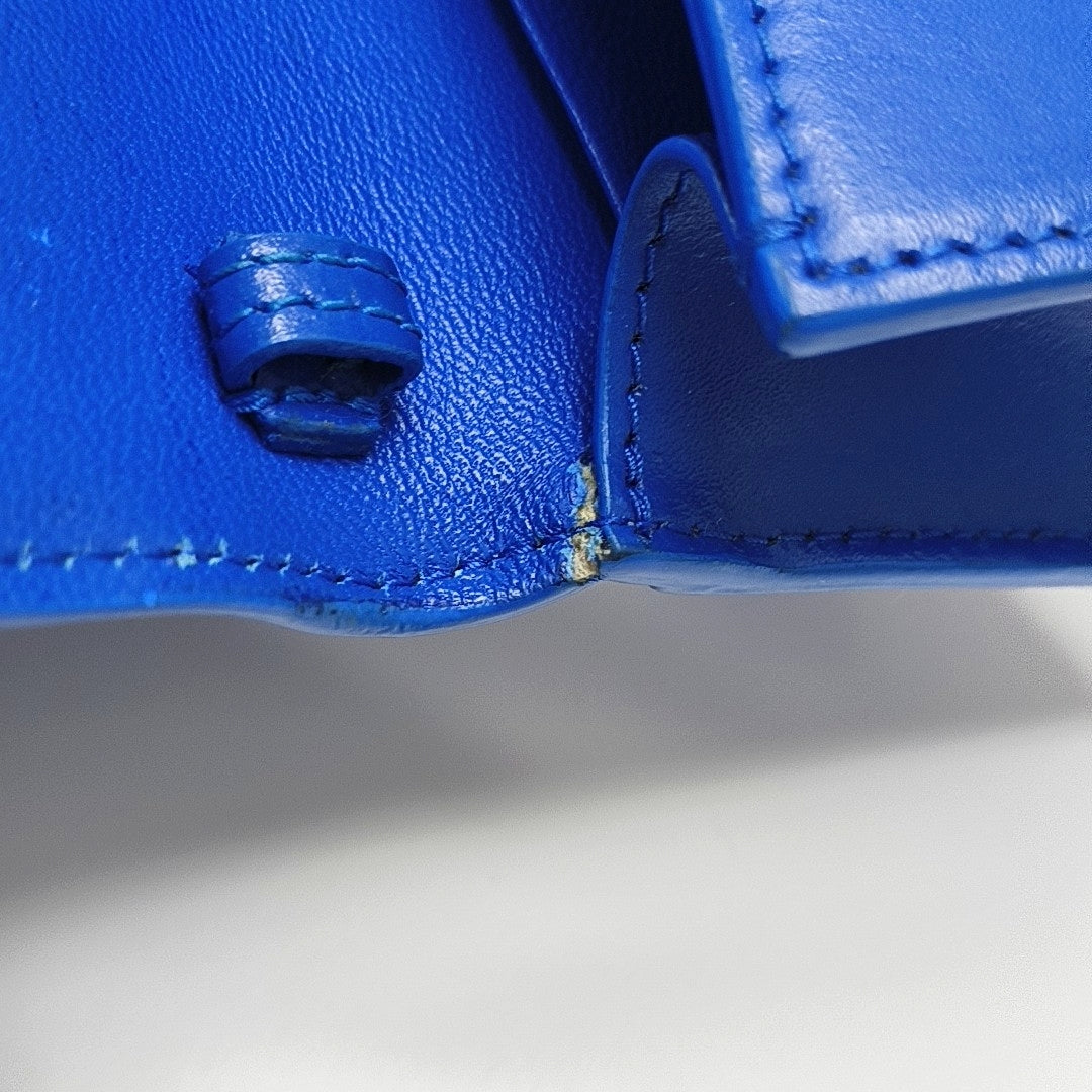 Authenticated pre-owned  Hourglass Mini Calfskin Blue - Shoulder Bag at Looply