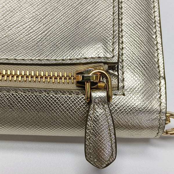 Saffiano Calfskin Crossbody Bag Beige