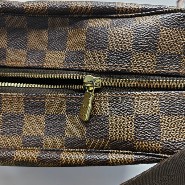 NAVIGLIO MM Damier Ebene Coated Canvas Brown