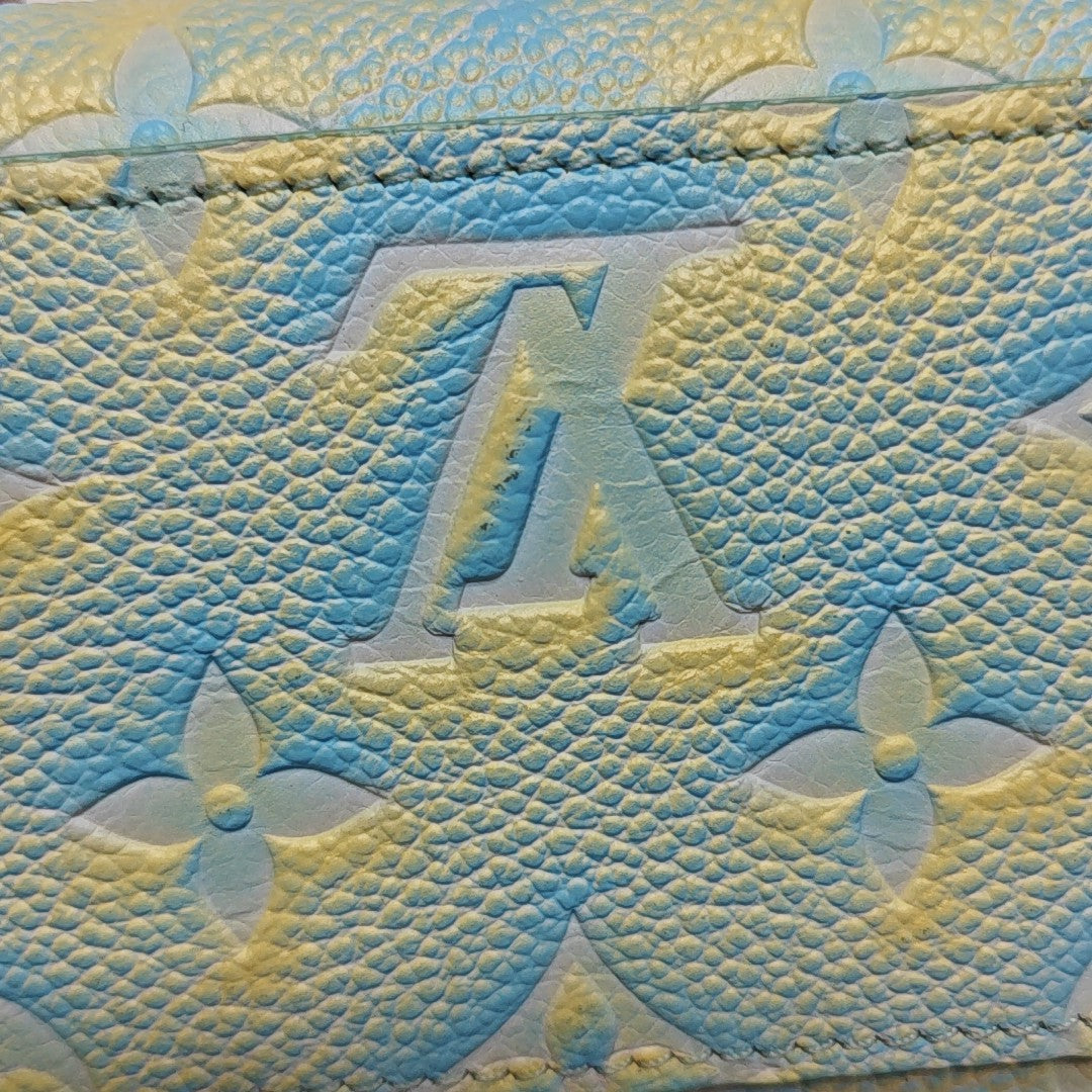 Monogram Calfskin Card Holder Green