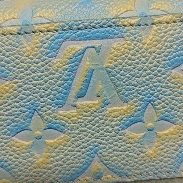 Monogram Calfskin Card Holder Green