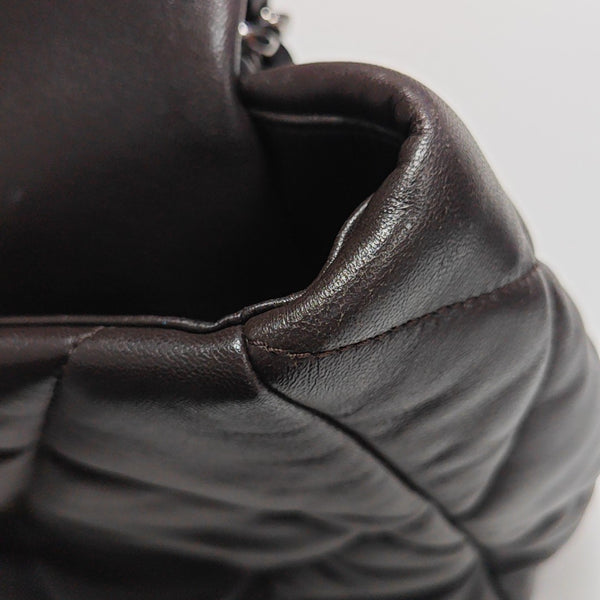 CHANEL 19 Maxi Quilted Calfskin Brown