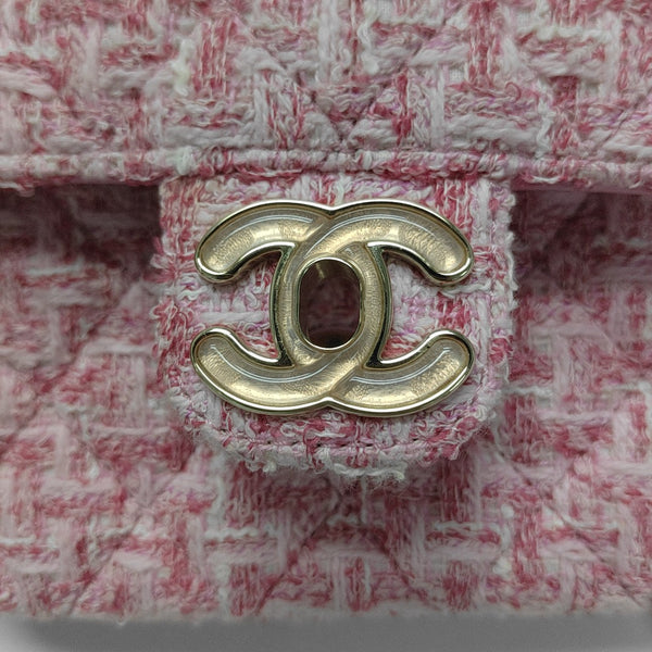 CLASSIC FLAP Mini Quilted Wool Pink