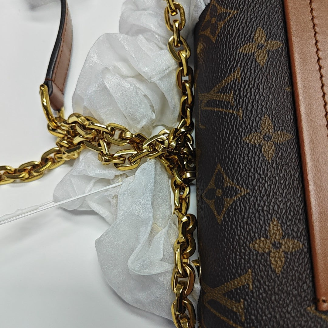 MARCEAU Monogram Coated Canvas Brown