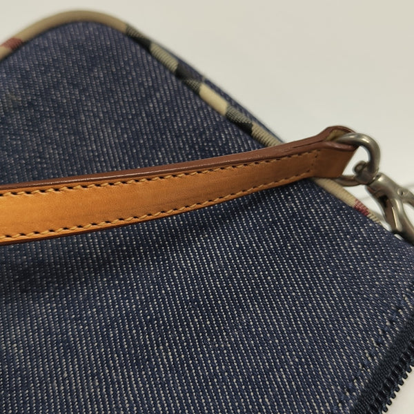 Fabric Top Handle Bag Blue