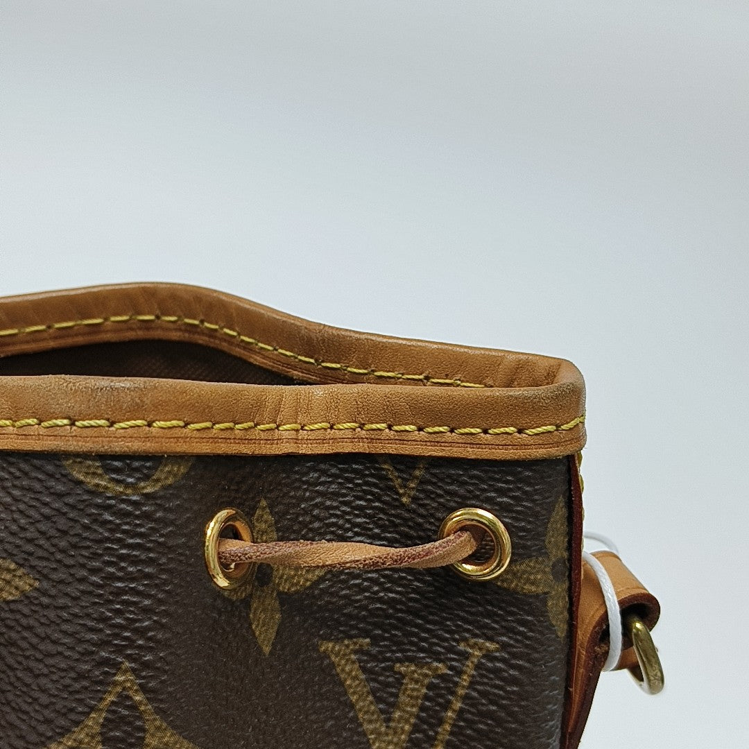 NÉONOÉ Nano Monogram Coated Canvas Brown