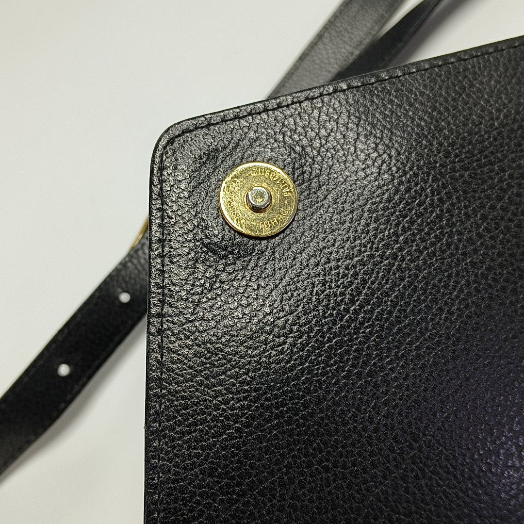 Calfskin Shoulder Bag Black