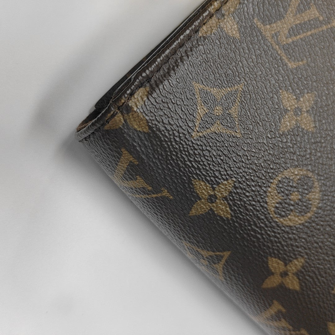 Lily Monogram Coated Canvas Brown