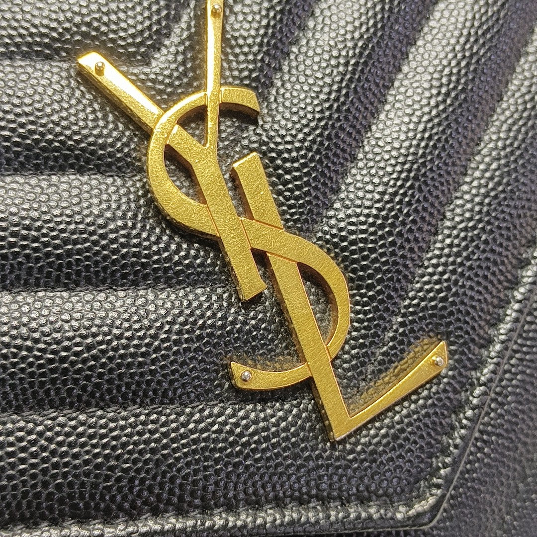 MONOGRAM Medium Chevron Calfskin Black
