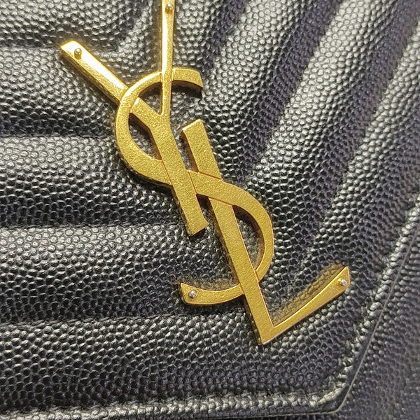 MONOGRAM Medium Chevron Calfskin Black