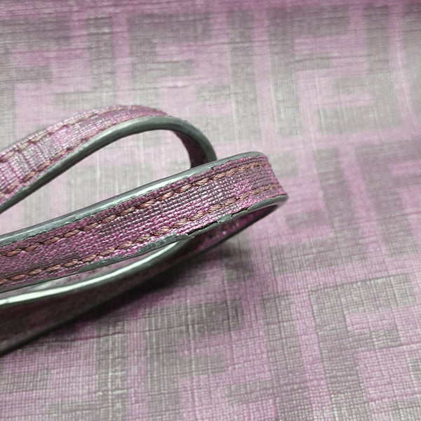 Coated Canvas Tote Bag Purple