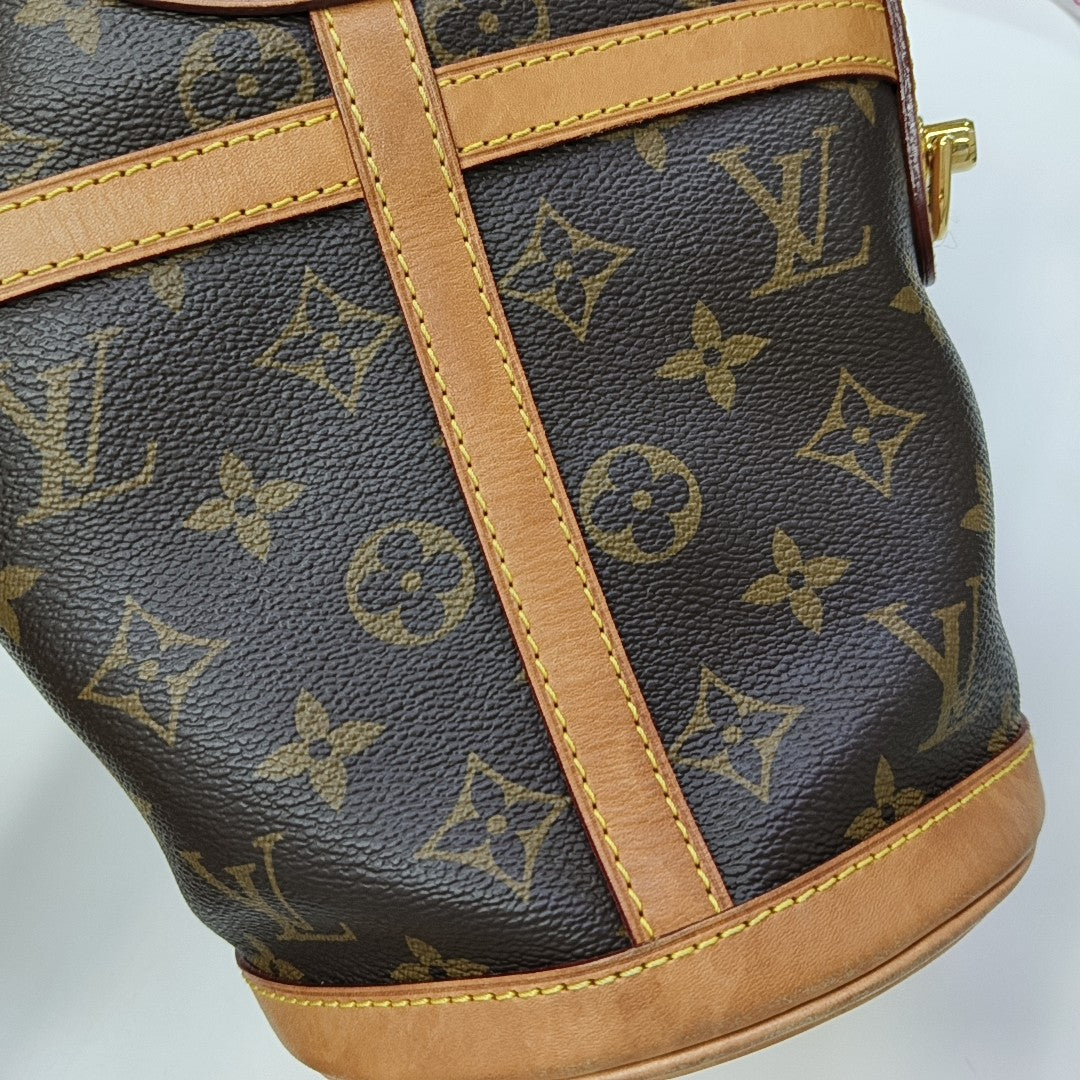 DUFFLE Monogram Coated Canvas Brown