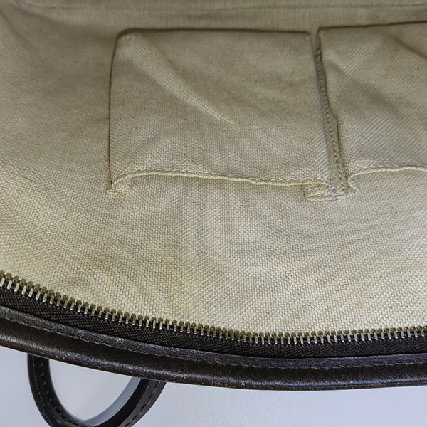 Monogram Coated Canvas Tote Bag Brown
