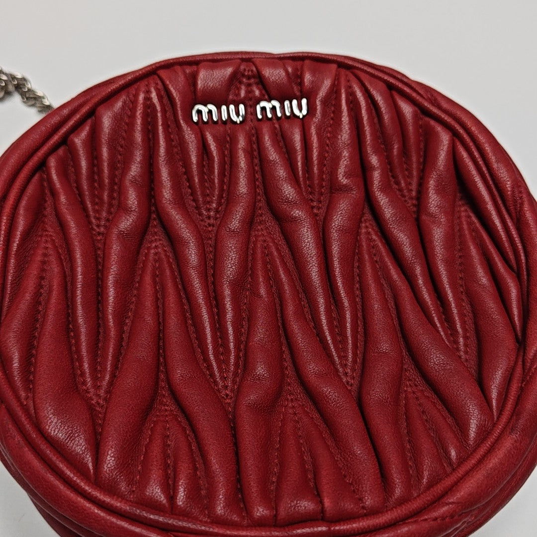 Matelassé Quilted Lambskin Red