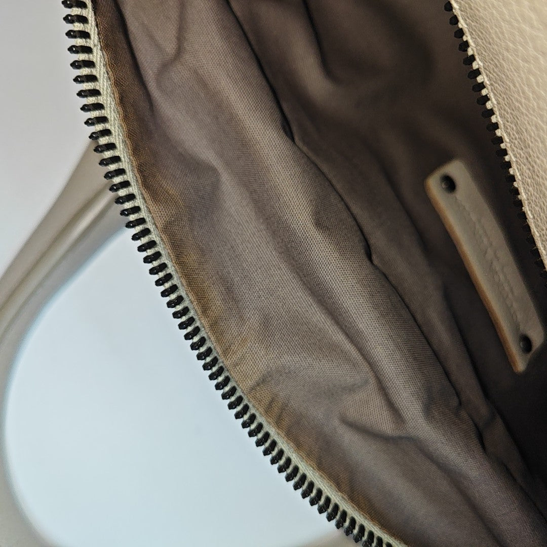 Calfskin Top Handle Bag Gray